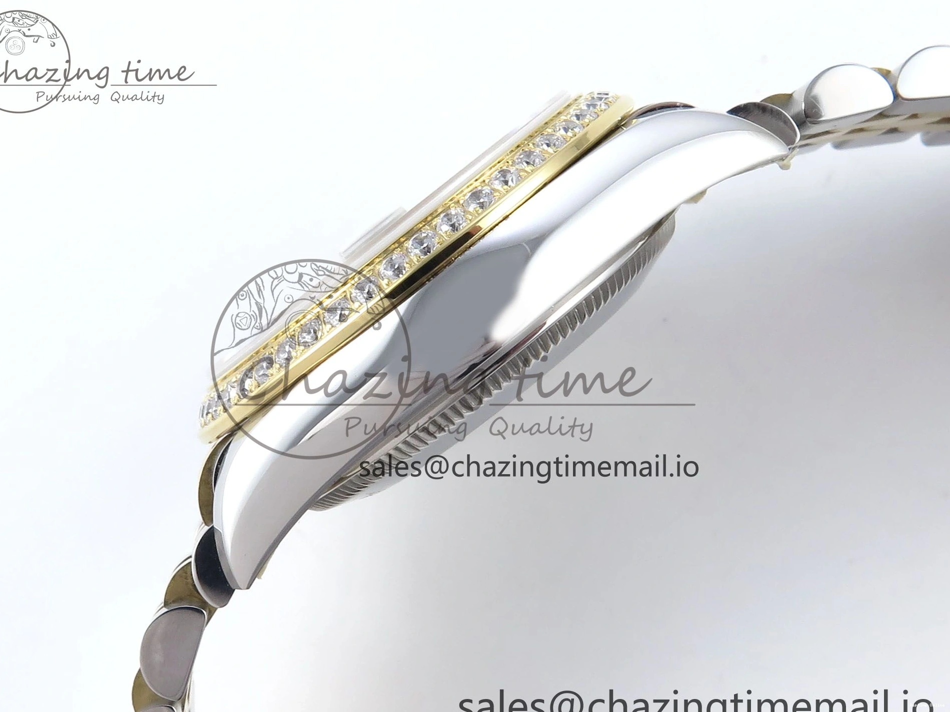 0403 StreetReady DateJust 31 278383RBR ARF 1:1 Best Edition 904L Steel Green Roman Diamonds Dial Diamonds Bezel on SS YG Jubilee Bracelet ETA 418